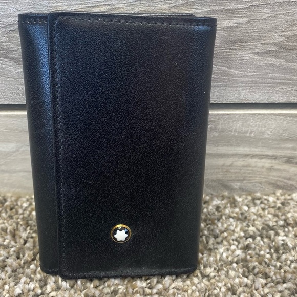 Montblanc Men's Meisterstück Leather Compact Trifold Key Card Coin Wallet NWOT - Picture 2 of 14